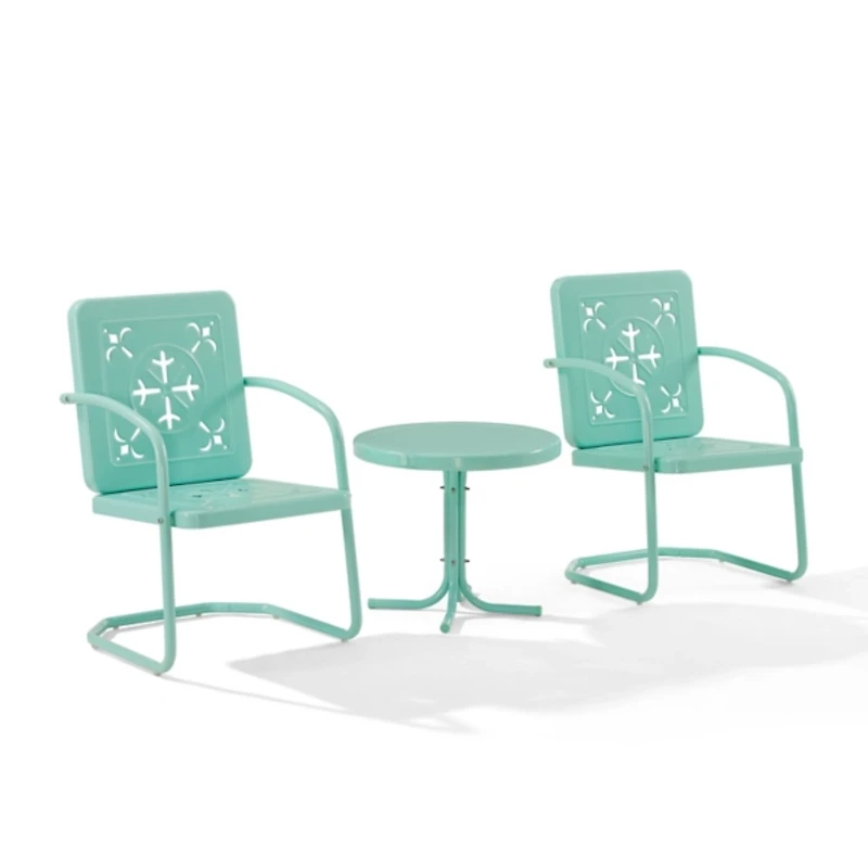 Aqua Retro Azalea 3-pc. Outdoor Conversation Set