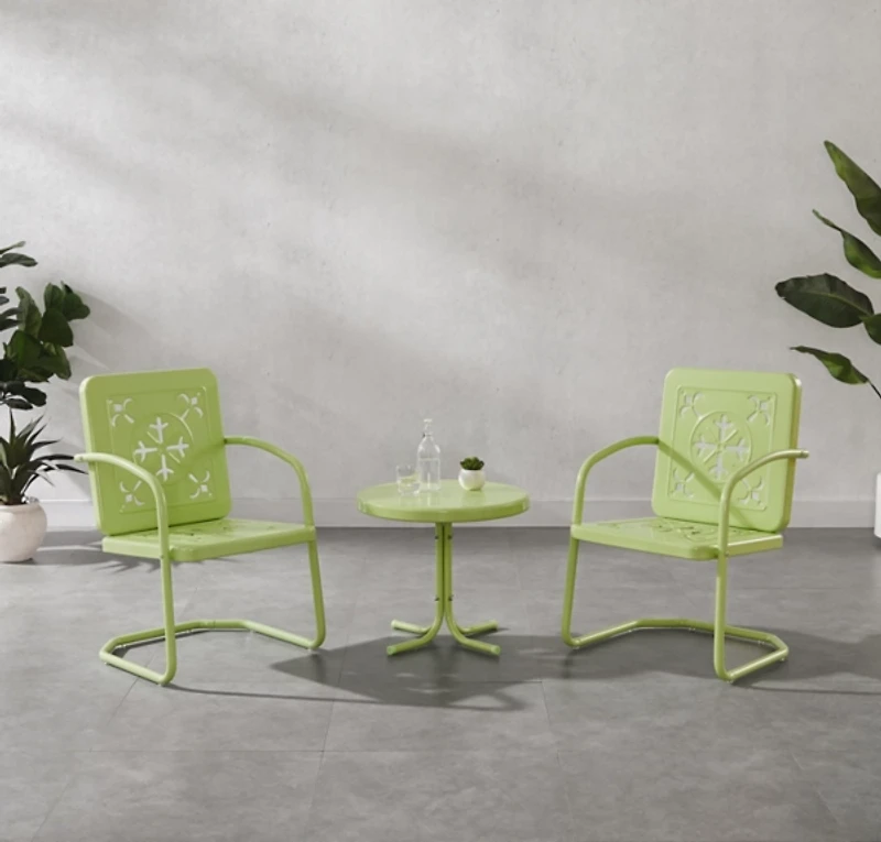Lime Retro Azalea 3-pc. Outdoor Conversation Set