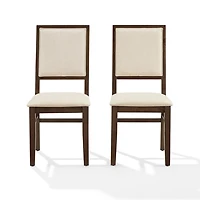 Cream Upholstered Joanna Dining Chairs, Set of 2