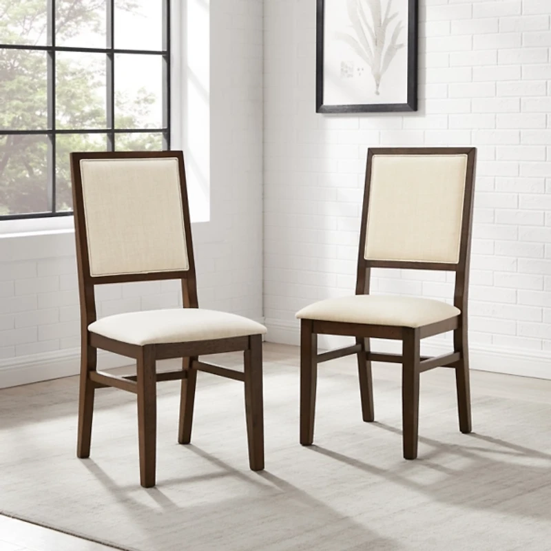 Cream Upholstered Joanna Dining Chairs, Set of 2