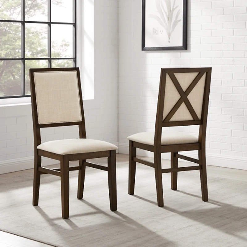 Cream Upholstered Joanna Dining Chairs, Set of 2