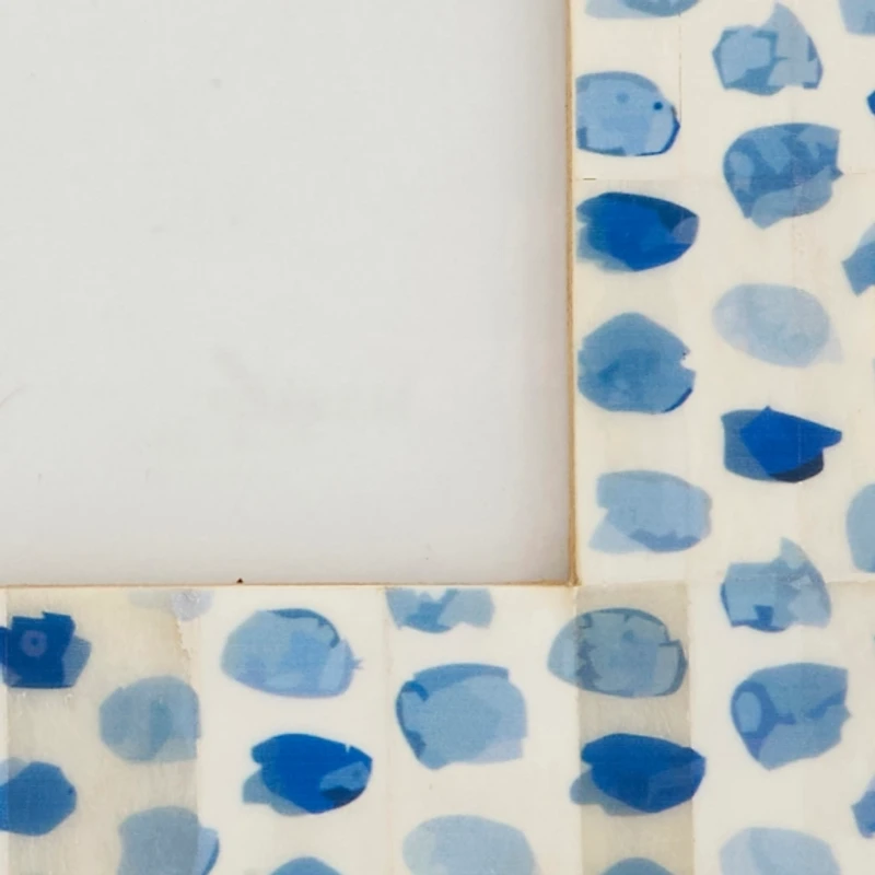 Blue Bone Spots Picture Frame, 4x6