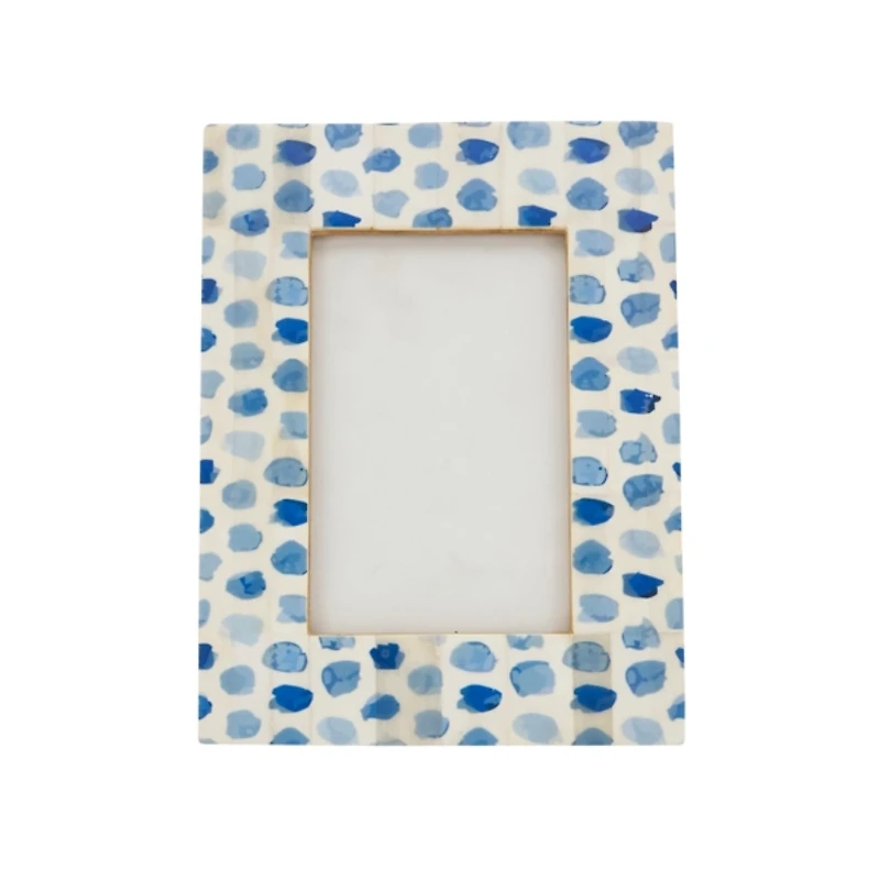 Blue Bone Spots Picture Frame, 4x6