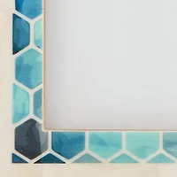 Blue Honeycomb Bone Picture Frame, 5x7