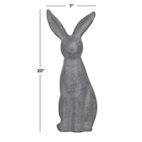 Gray Speckled Rabbit Garden Statue