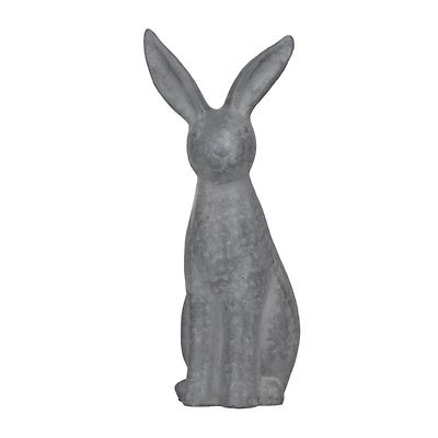 Gray Speckled Rabbit Garden Statue