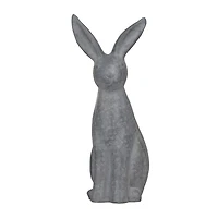Gray Speckled Rabbit Garden Statue