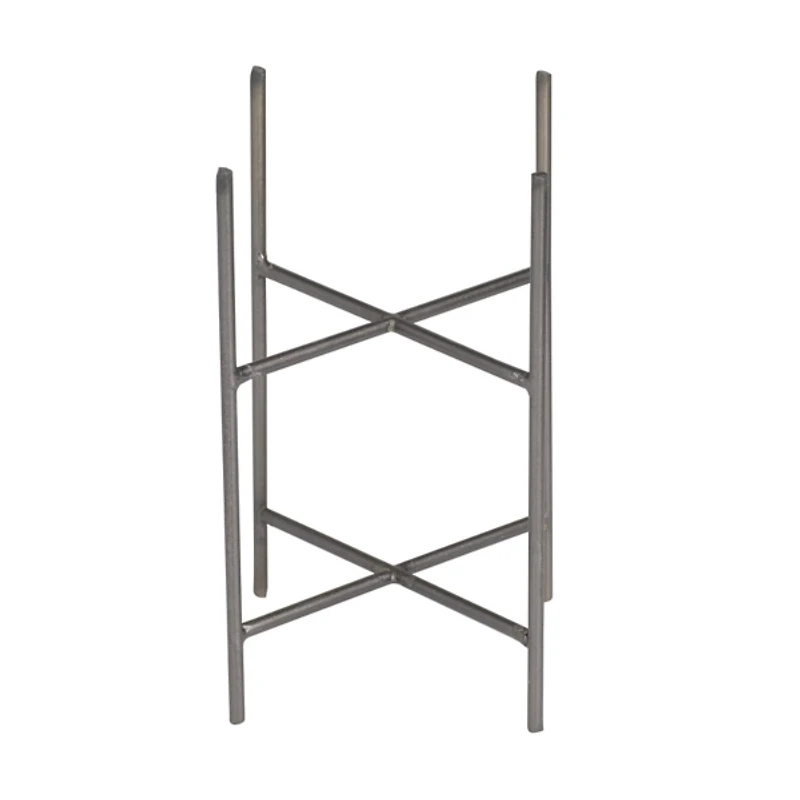 Silver Textured Metal Dome Planters, Set of 2