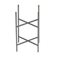 Silver Textured Metal Dome Planters, Set of 2