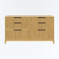 Natural Transitional 6-Drawer Storage Dresser