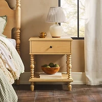 Natural Spindle Vivienne Nightstand