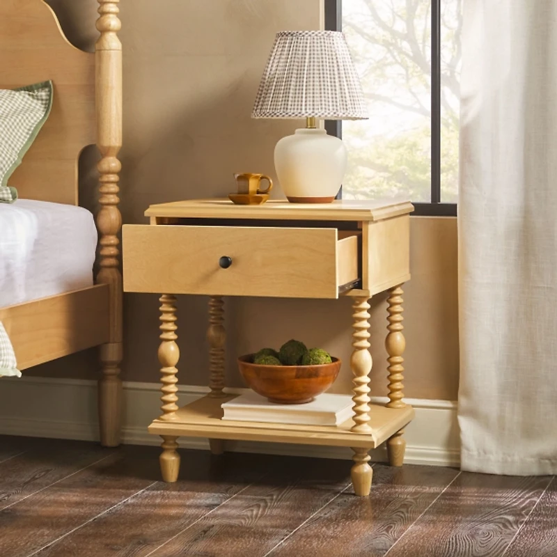 Natural Spindle Vivienne Nightstand