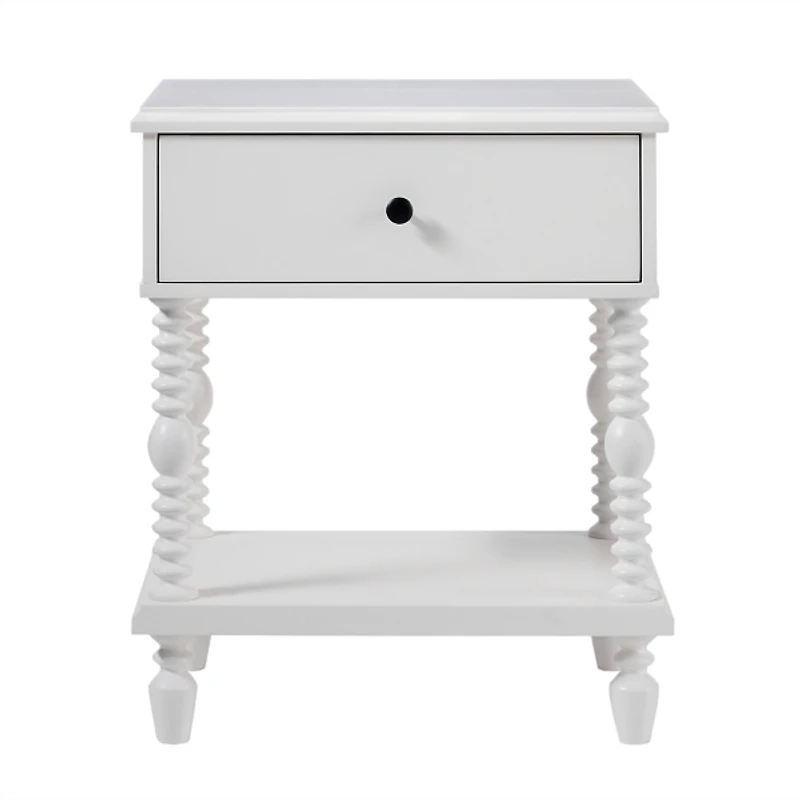 White Spindle Vivienne Nightstand