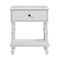White Spindle Vivienne Nightstand