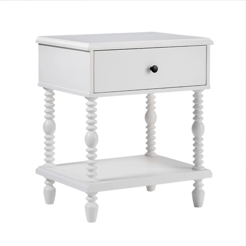 White Spindle Vivienne Nightstand
