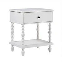 White Spindle Vivienne Nightstand