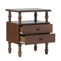 Brown 2-Drawer Vivienne Nightstand