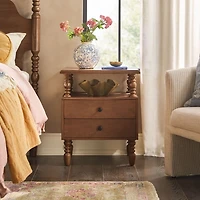 Brown 2-Drawer Vivienne Nightstand