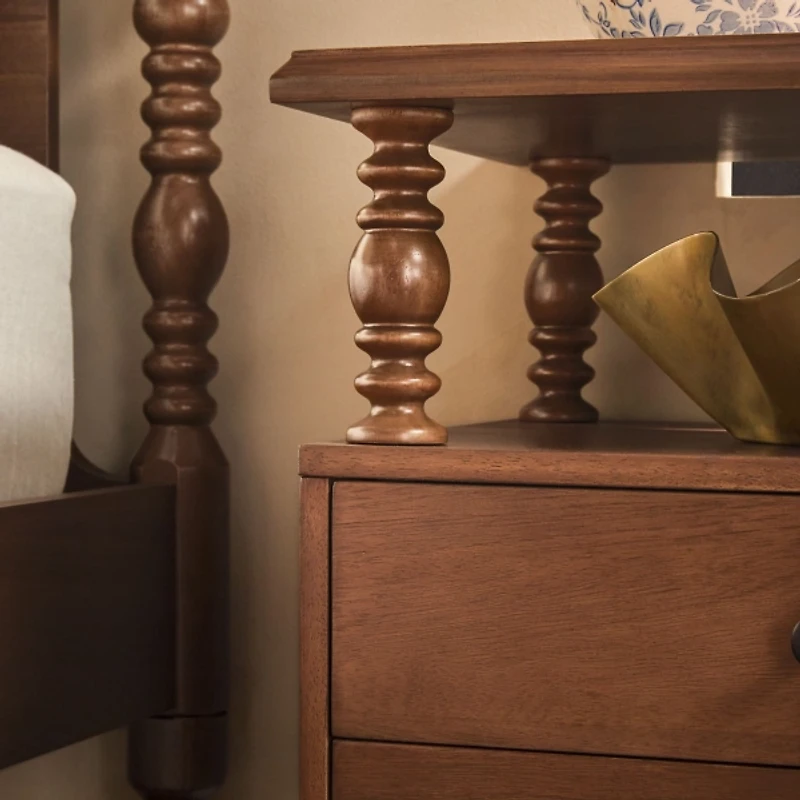 Brown 2-Drawer Vivienne Nightstand