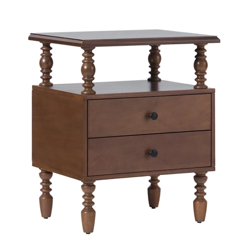 Brown 2-Drawer Vivienne Nightstand