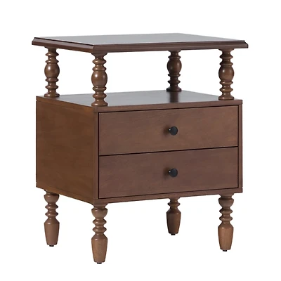 Brown 2-Drawer Vivienne Nightstand