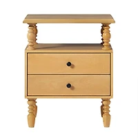 Natural 2-Drawer Vivienne Nightstand