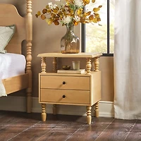 Natural 2-Drawer Vivienne Nightstand