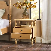 Natural 2-Drawer Vivienne Nightstand