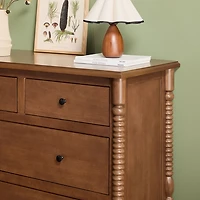 Brown Wood 5-Drawer Vivienne Traditional Dresser