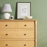 Natural Wood 5-Drawer Vivienne Traditional Dresser