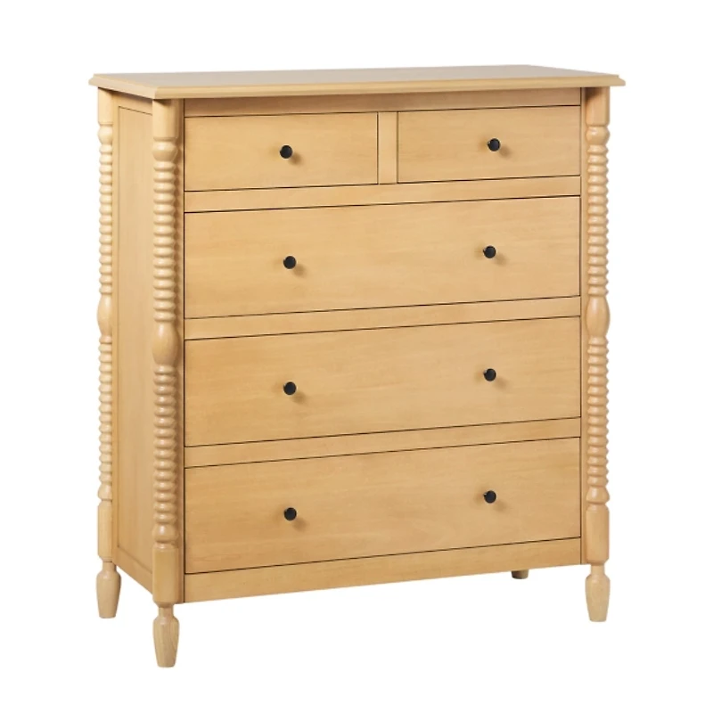 Natural Wood 5-Drawer Vivienne Traditional Dresser