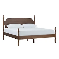 Brown Spindle Wood Vivienne King Bed