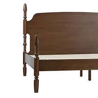 Brown Spindle Wood Vivienne King Bed