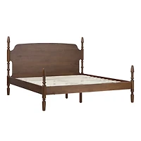 Brown Spindle Wood Vivienne King Bed