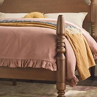 Brown Spindle Wood Vivienne Queen Bed