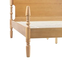 Natural Spindle Wood Vivienne Queen Bed