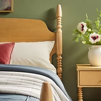 Natural Spindle Wood Vivienne Queen Bed