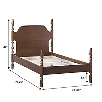 Spindle Wood Vivienne Twin Bed