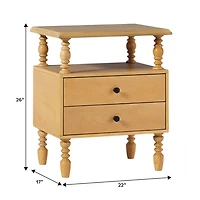 White 2-Drawer Vivienne Nightstands, Set of 2
