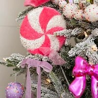 Pink Swirl Lollipop Christmas Tree Pick