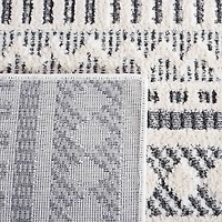 Charcoal & White Mira Bohemian Area Rug