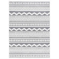 Charcoal & White Mira Bohemian Area Rug