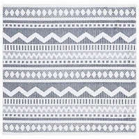 Charcoal & White Mira Bohemian Square Rug, 6x6