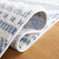 Blue & White Mira Bohemian Area Rug