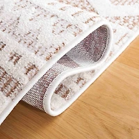 Taupe & White Mira Bohemian Runner, 2x8