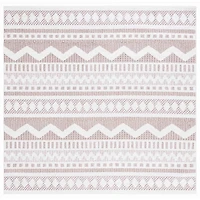 Taupe & White Mira Bohemian Square Rug, 6x6