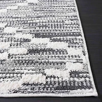 Charcoal & White Bohemian Diamond Runner, 2x8