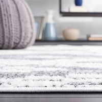 Charcoal & White Bohemian Diamond Area Rug