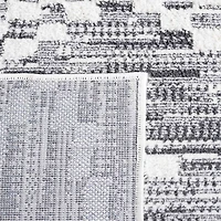 Charcoal & White Bohemian Diamond Area Rug