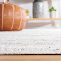 Taupe & White Bohemian Diamond Area Rug